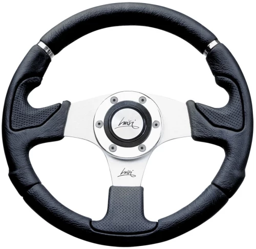 ΤΙΜΟΝΙ KOBRA EVO 320mm ΜΑΥΡΟ/ΑΣΗΜΙ ΚΕΝΤΡΟ LUISI ΤΙΜ.83201/24S/LU