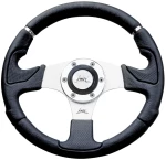 ΤΙΜΟΝΙ KOBRA EVO 320mm ΜΑΥΡΟ/ΑΣΗΜΙ ΚΕΝΤΡΟ LUISI ΤΙΜ.83201/24S/LU