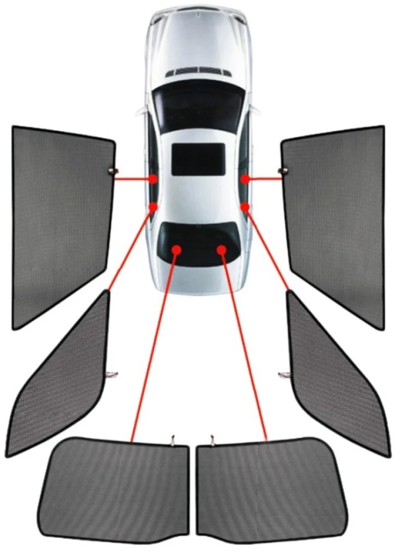 FORD S-MAX 5D 2015+ ΚΟΥΡΤΙΝΑΚΙΑ ΜΑΡΚΕ CAR SHADES - 6 ΤΕΜ. PVC.FOR-SMAX-5-C