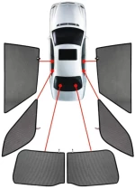 FORD S-MAX 5D 2015+ ΚΟΥΡΤΙΝΑΚΙΑ ΜΑΡΚΕ CAR SHADES - 6 ΤΕΜ. PVC.FOR-SMAX-5-C