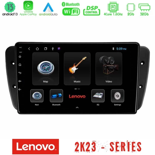 Lenovo Car Pad Seat Ibiza 2008-2012 4Core Android 13 2+32GB Navigation Multimedia Tablet 9" U-LEN-ST0499