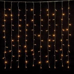 360 LED Κουρτίνα Με Επέκταση Διάφανο Καλώδιο Θερμό Λευκό IP44 31V