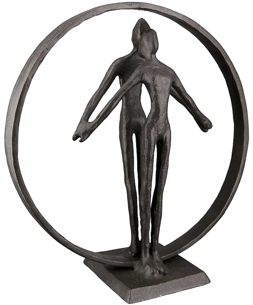 Διακοσμητικό ArteLibre Ζευγάρι Αγκαλιάζεται Καφέ Μέταλλο 7x18.5x18.5cm