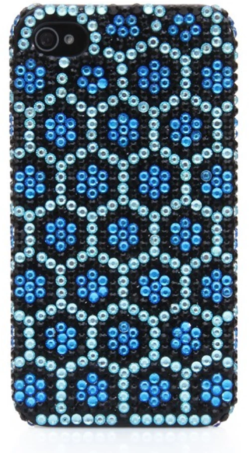 Back Cover Strass για iPhone 4/4s A116 A116 OEM_ΜΠΛΕ