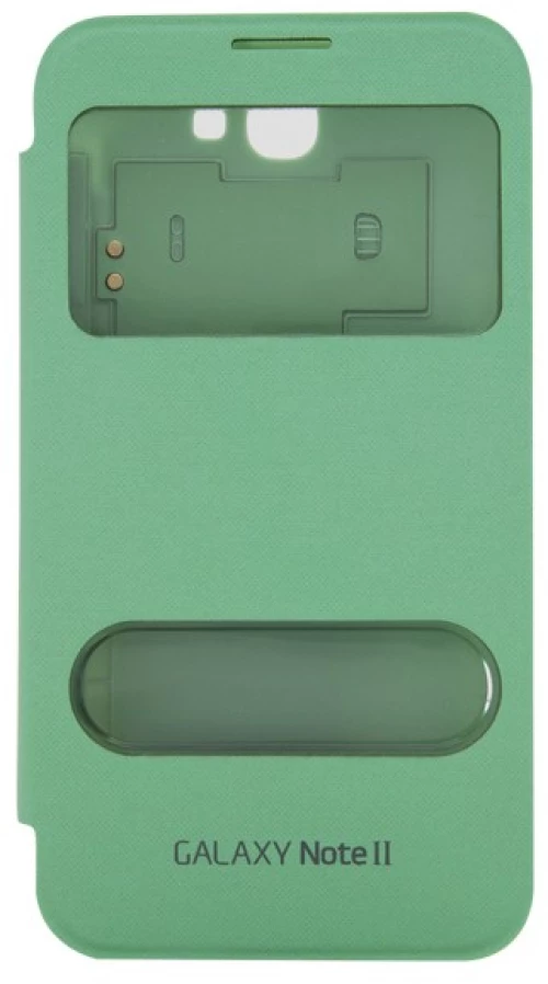 Θήκη παράθυρο για Samsung Galaxy Note 2 Πράσινη SN204 OEM