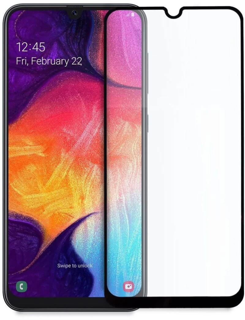 OEM Full Glue High Quality 5D Tempered Glass Samsung Galaxy A70 Black GL404