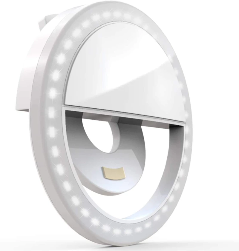 RK-12 White Επαναφορτιζόμενο LED Selfie RING LIGHT