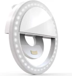 RK-12 White Επαναφορτιζόμενο LED Selfie RING LIGHT