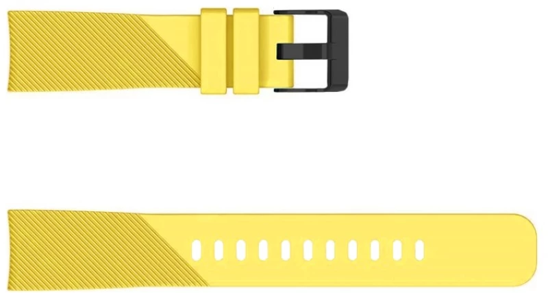111.0434 Twill Texture Λουράκι Σιλικόνης (Amazfit GTS 43mm) ΚΙΤΡΙΝΟ
