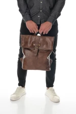 ΤΣΑΝΤΑ ΠΛΑΤΗΣ UNISEX 23878_ΚΑΦΕ