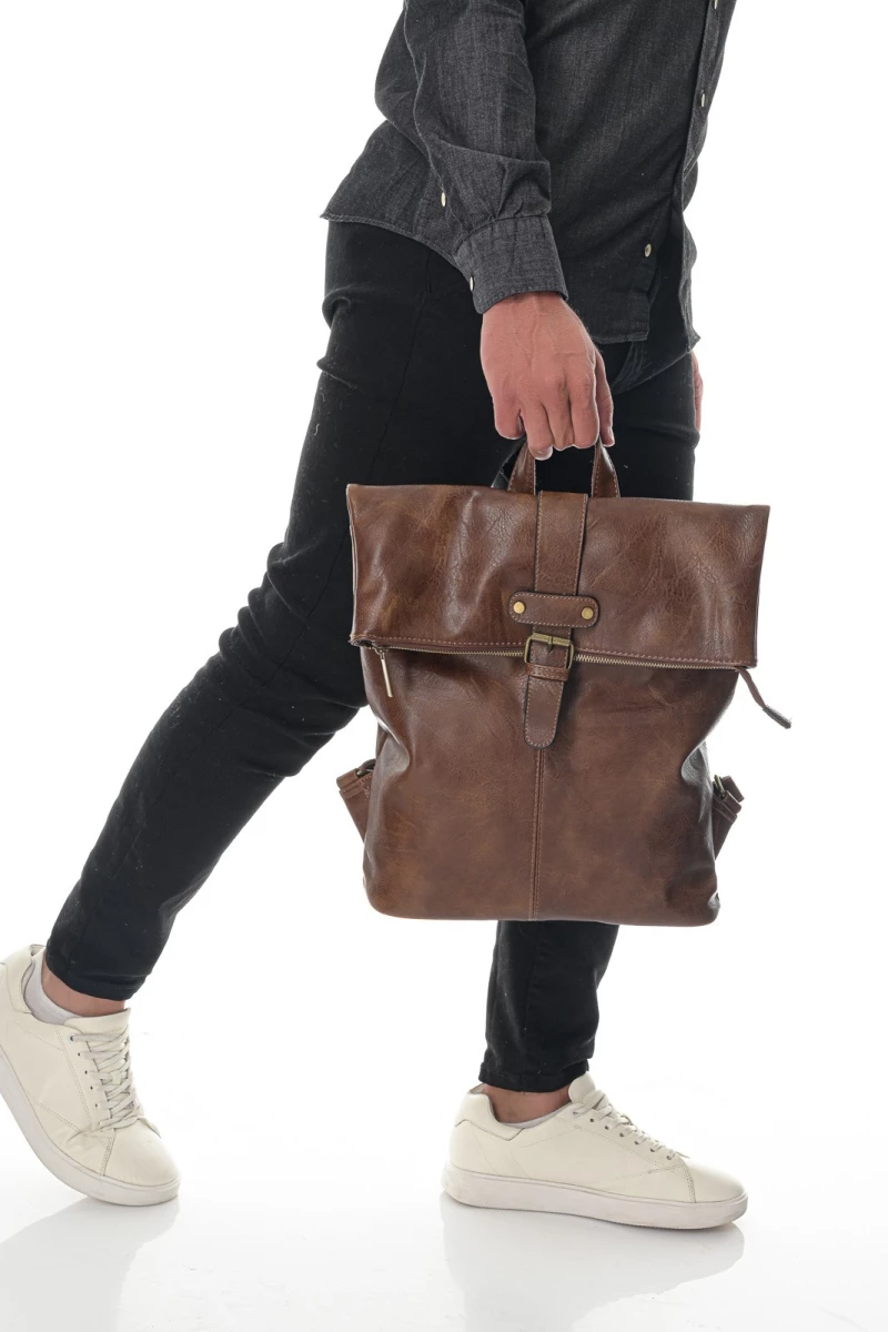 ΤΣΑΝΤΑ ΠΛΑΤΗΣ UNISEX 23878_ΚΑΦΕ