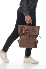 ΤΣΑΝΤΑ ΠΛΑΤΗΣ UNISEX 23878_ΚΑΦΕ