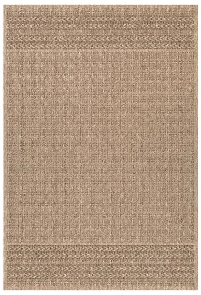 Χαλί μηχανής Ψάθα Ethnik 20364c Brown Caramel Beige New Plan 70x140