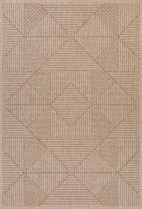 Χαλί μηχανής Ψάθα Ethnik 2011C Brown Caramel Beige New Plan 200x285