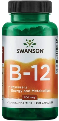 Swanson Vitamin B12 500 mcg [250 Κάψουλες]
