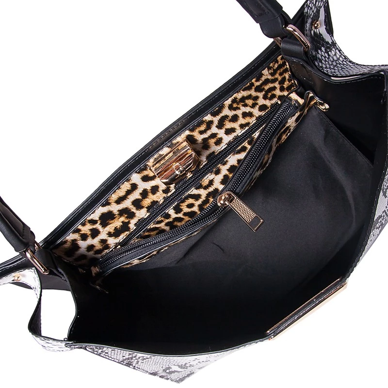 V-store Τσάντα χειρός Animal Print 19874 + ΔΩΡΟ  Nécessaire_ΠΡΑΣΙΝΟ