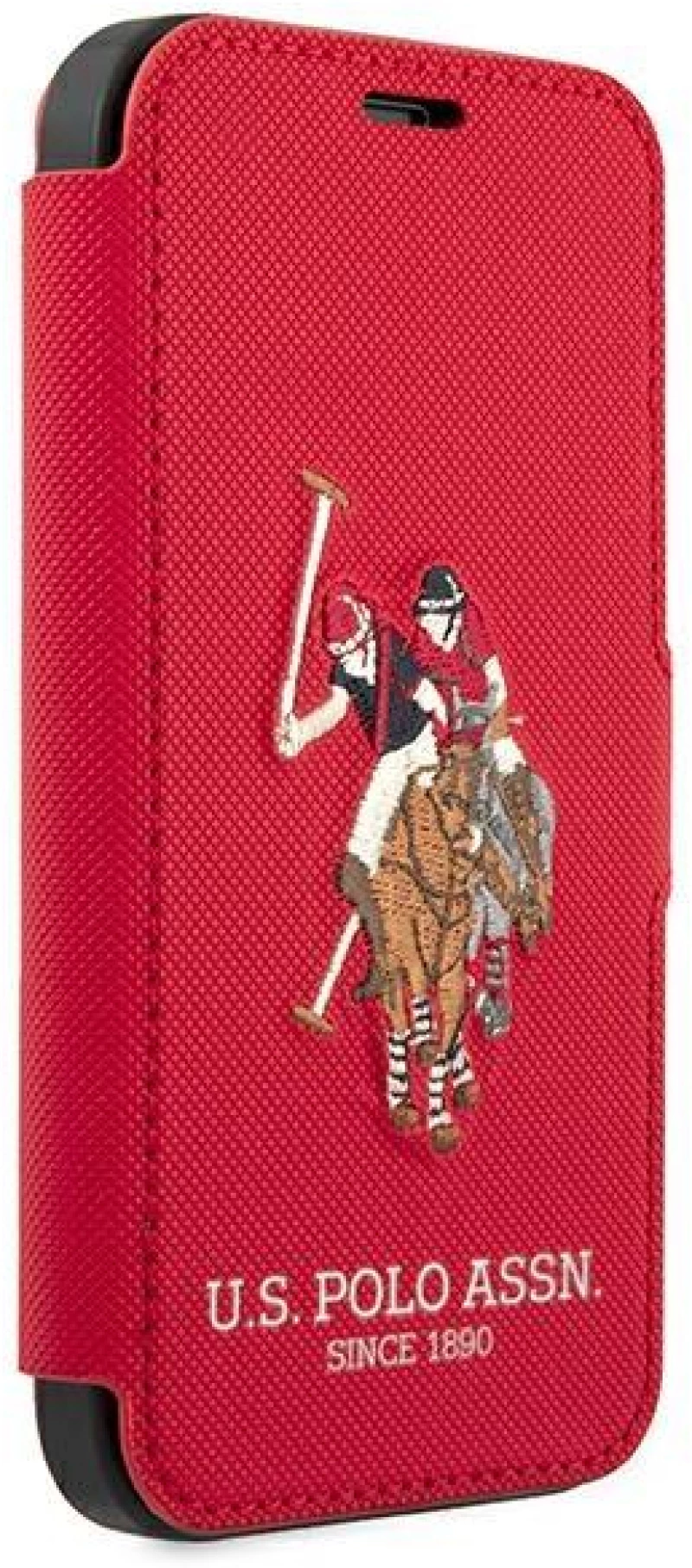 US Polo USFLBKP12LPUGFLRE iPhone 12 Pro Max 6.7 red / red book Polo Embroidery Collection