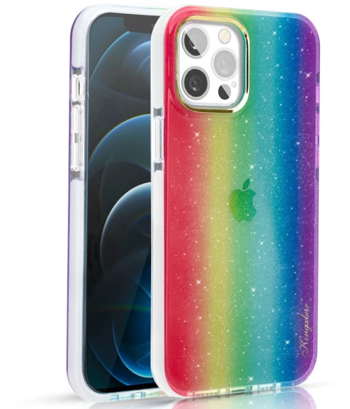 Kingxbar Ombre Case Back Cover for iPhone 12 Pro Max multicolour