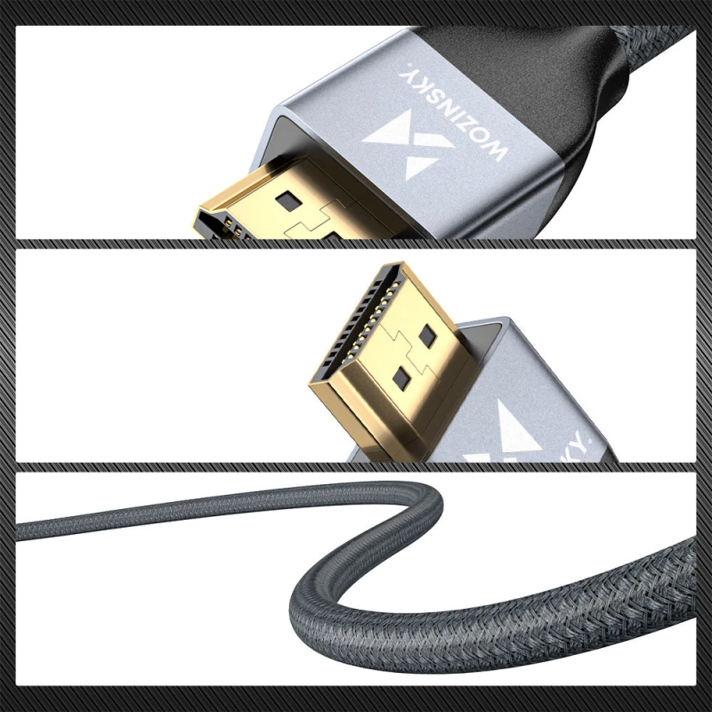 Wozinsky HDMI cable 2.1 8K 60 Hz 48 Gbps / 4K 120 Hz / 2K 144 Hz 5m silver (WHDMI-50)