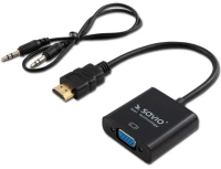SAVIO HDMI (M) – VGA (F) Adapter with audio CL-23/B Black