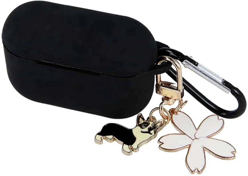 Airpods / Airpods 2 case black with pendant