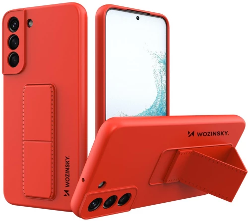 Wozinsky Kickstand Case silicone stand cover for Samsung Galaxy S22 + red