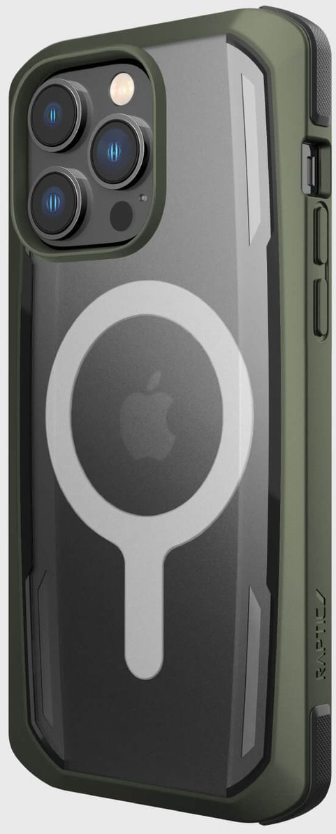 Raptic X-Doria Secure Case for iPhone 14 Pro Max with MagSafe armored cover green
