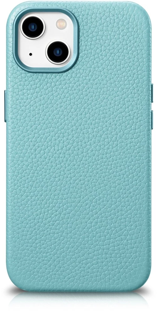 iCarer Litchi Premium Leather Case iPhone 14 Magnetic Leather Case with MagSafe Green (WMI14220709-GN)