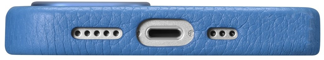 iCarer Litchi Premium Leather Case iPhone 14 Plus Magnetic Leather Case with MagSafe Light Blue (WMI14220711-LB)