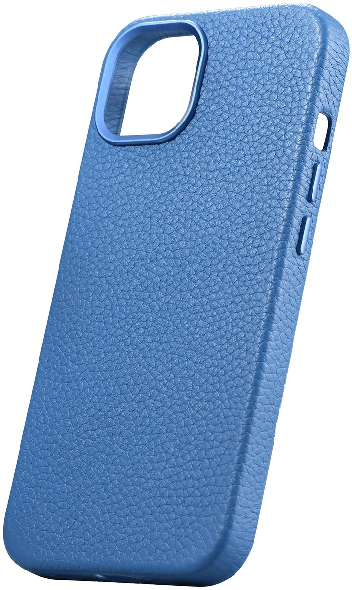 iCarer Litchi Premium Leather Case iPhone 14 Plus Magnetic Leather Case with MagSafe Light Blue (WMI14220711-LB)