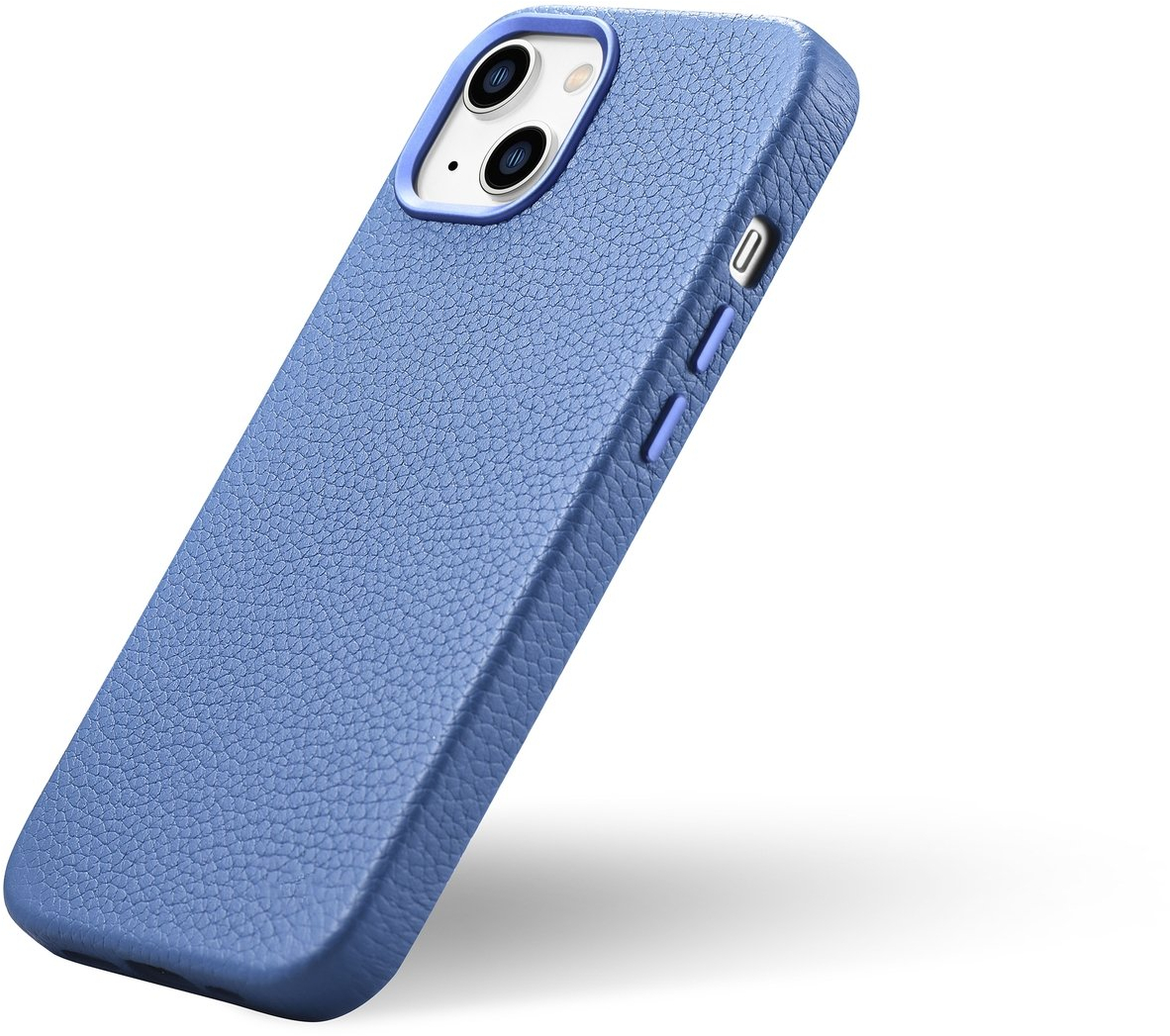 iCarer Litchi Premium Leather Case iPhone 14 Plus Magnetic Leather Case with MagSafe Light Blue (WMI14220711-LB)