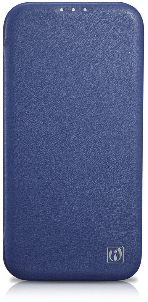 iCarer CE Premium Leather Folio Case iPhone 14 Plus Magnetic Flip Leather Folio Case MagSafe Blue (WMI14220715-BU)