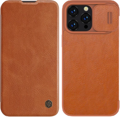 Nillkin Qin Pro Leather Case iPhone 14 Pro Max 6.7 2022 Brown