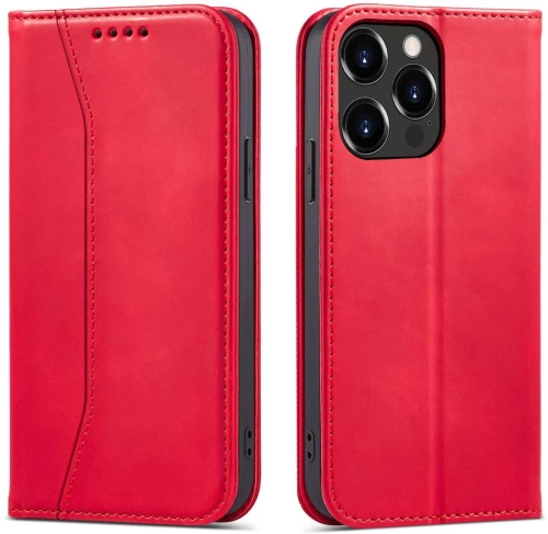 Magnet Fancy Case case for iPhone 14 Pro flip cover wallet stand red