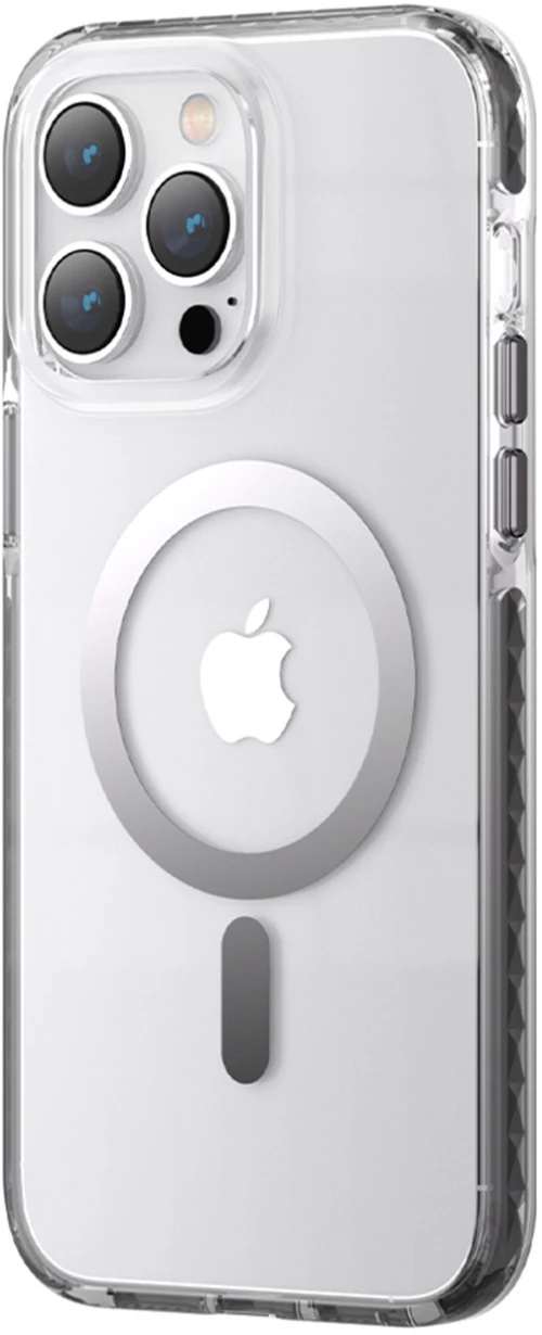 Kingxbar PQY Ice Crystal Series magnetic case for iPhone 14 Pro MagSafe gray