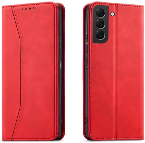 Magnet Fancy Case for Samsung Galaxy S23+ flip cover wallet stand red