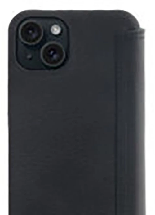 Minim (MM-10443) Minim Book Case - Black, Apple iPhone 15 Plus