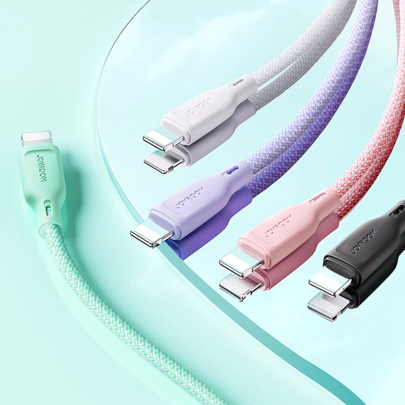 Joyroom Multi-Color Series SA34-AL3 USB-A / Lightning 3A cable 1m - green