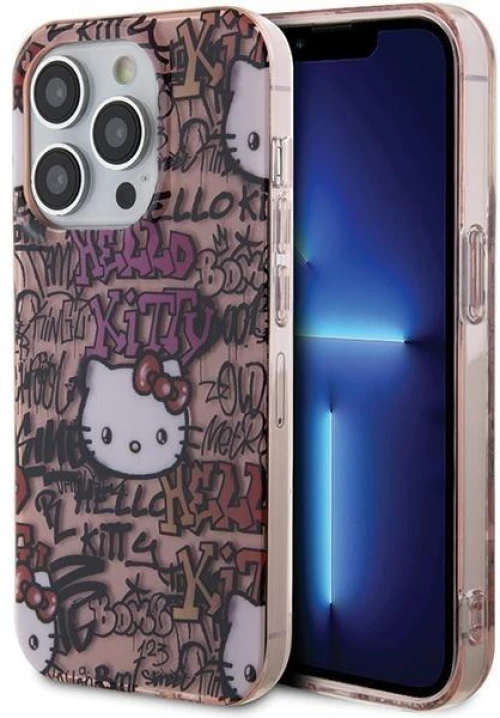 Hello Kitty IML Tags Graffiti case for iPhone 15 Pro - pink