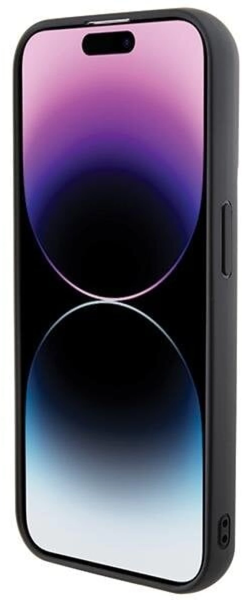Karl Lagerfeld Gripstand Saffiano Karl&Choupette Pins case for iPhone 14 Pro - black