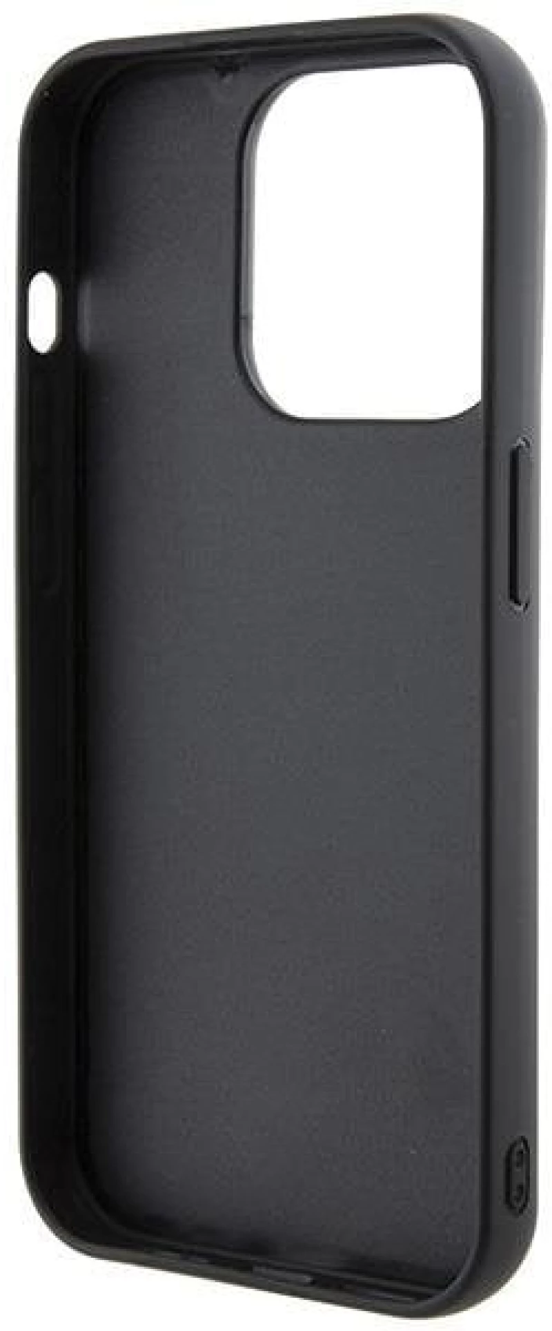 Karl Lagerfeld Gripstand Saffiano Karl&Choupette Pins case for iPhone 14 Pro - black