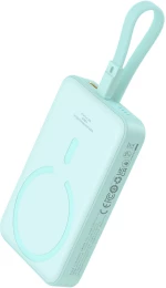Baseus Magnetic Mini MagSafe Power Bank 10000mAh 20W με Θύρα USB-C Power - Delivery Mint