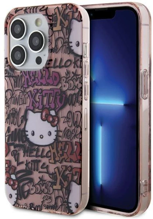 Hello Kitty IML Tags Graffiti case for iPhone 13 Pro Max - pink