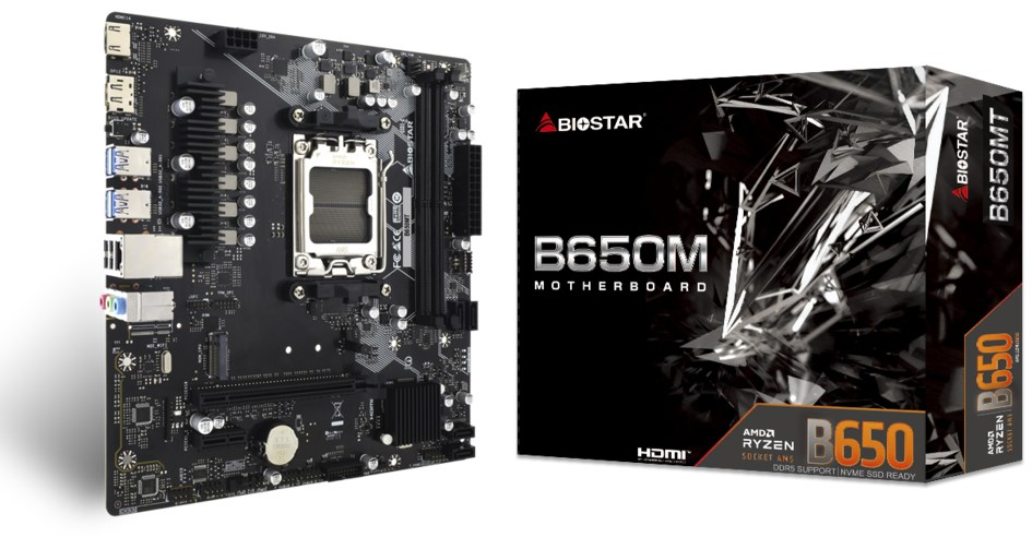 Biostar B650MT motherboard AMD B650 Socket AM5 micro ATX