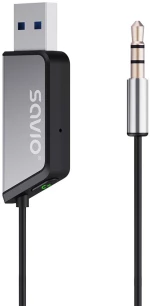 Savio TR-16 Transmitter AUX adapter with hands-free function, Bluetooth 5.3, Google Assistant/Siri