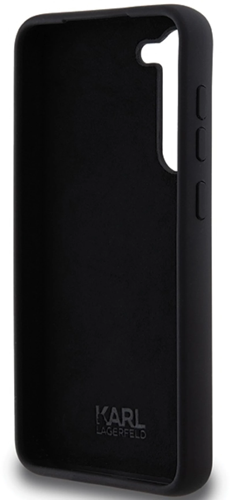 Karl Lagerfeld Silicone Choupette Metal Pin case for Samsung Galaxy S23+ - black