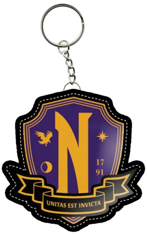 WEDNESDAY - Nevermore Emblem - Rubber Keychain