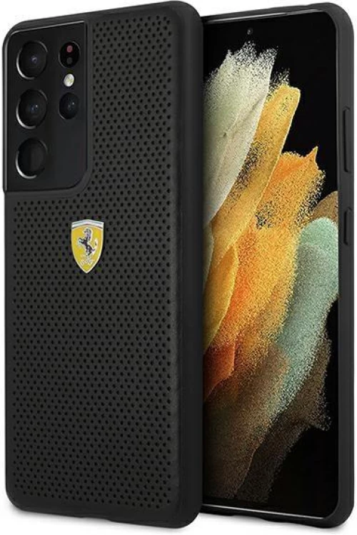 Ferrari FESPEHCS21LBK S21 Ultra G996 black hardcase On Track Perforated
