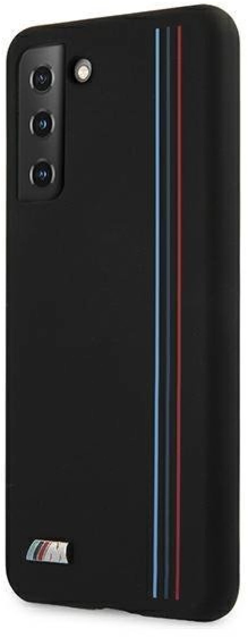 Case BMW BMHCS21MSIVTBK S21 + G996 black / black Silicone Stripes M Collection