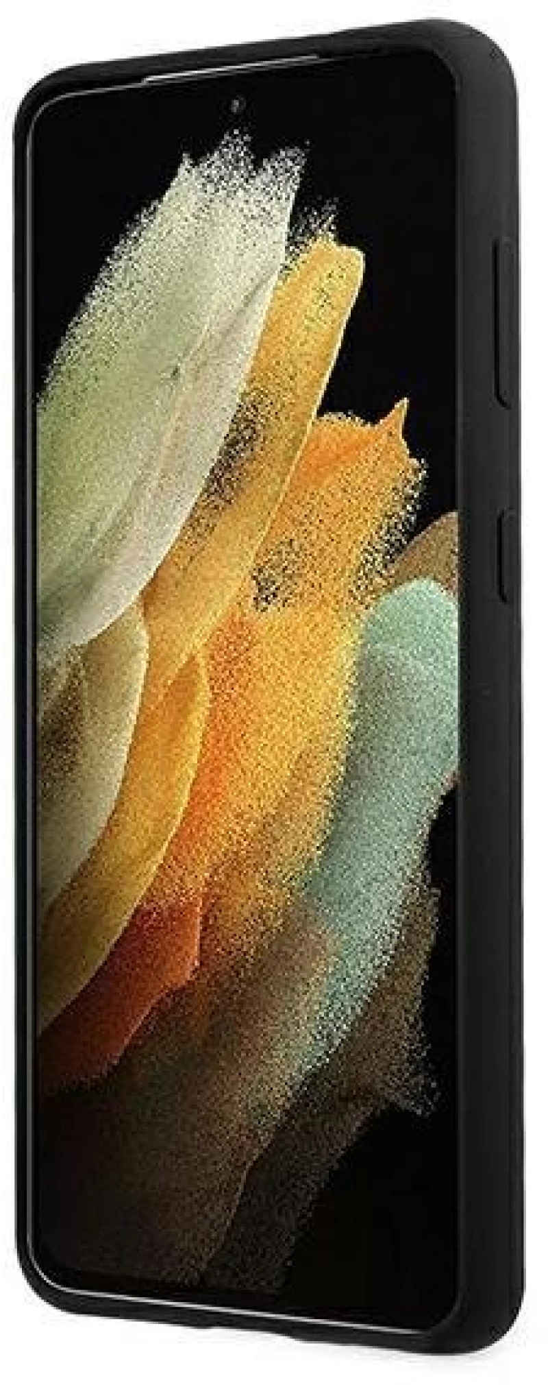 Case BMW BMHCS21MSIVTBK S21 + G996 black / black Silicone Stripes M Collection